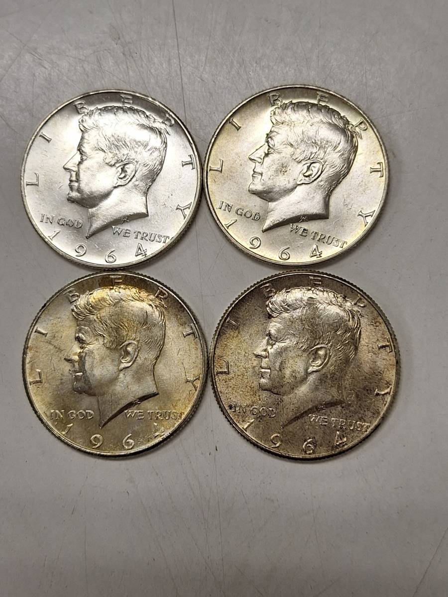 アメリカ　ケネディ　ハーフダラー銀貨　1964年　50セント銀貨　シルバー900　