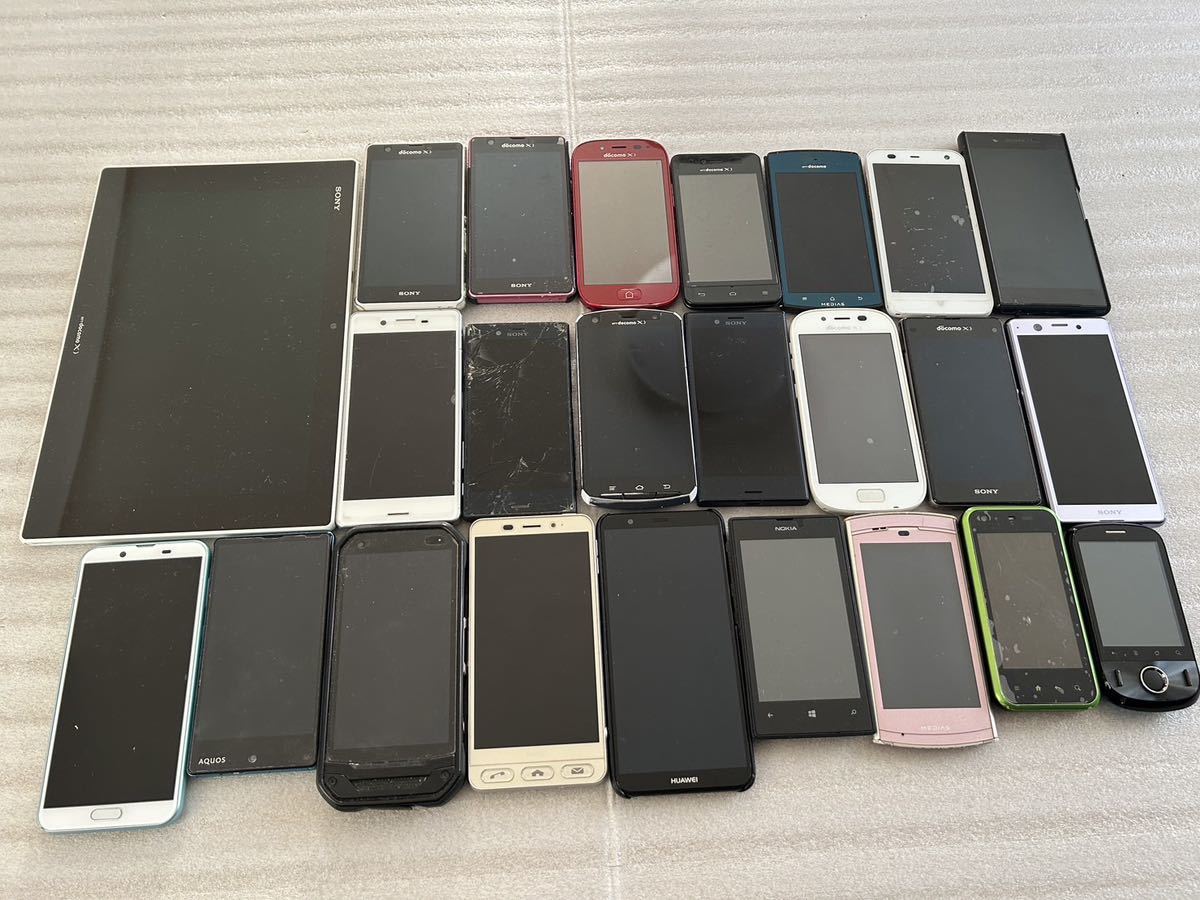 携帯電話 〈まとめて〉 タブレット端末 スマホ JUNK 計38台 ジャンク品