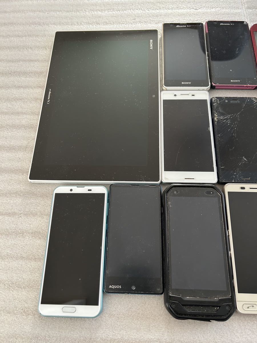 携帯電話 〈まとめて〉 タブレット端末 スマホ JUNK 計38台 ジャンク品