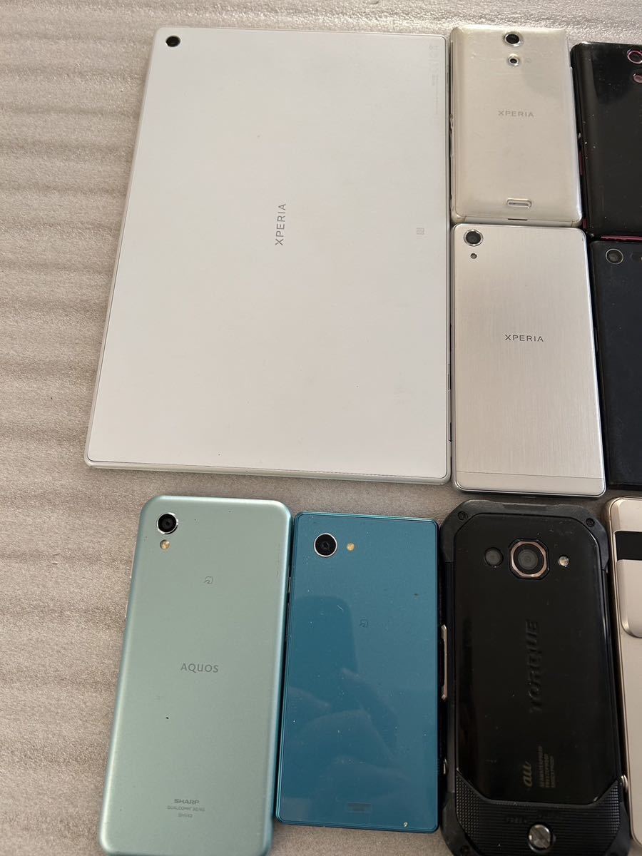 携帯電話 〈まとめて〉 タブレット端末 スマホ JUNK 計38台 ジャンク品