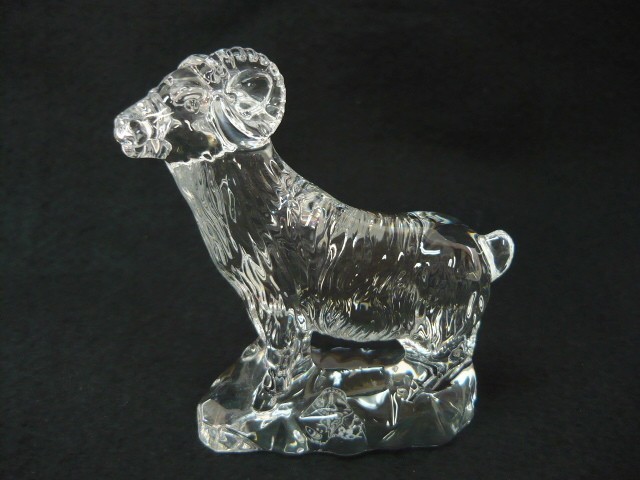 1000円スタート ガラス 置物 5点 Baccarat バカラ 干支 未 バカラ