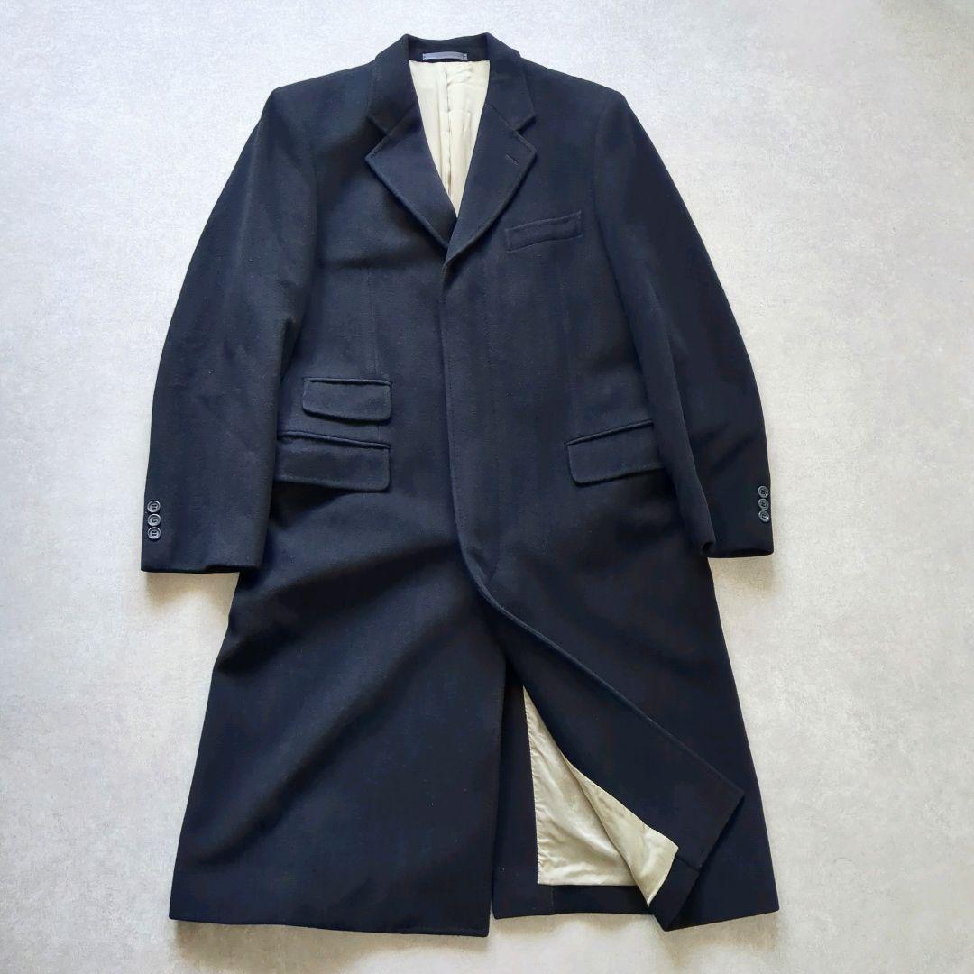 極美品】ポールスミスロンドン 超ロング アンゴラ混 ダブルチェスター