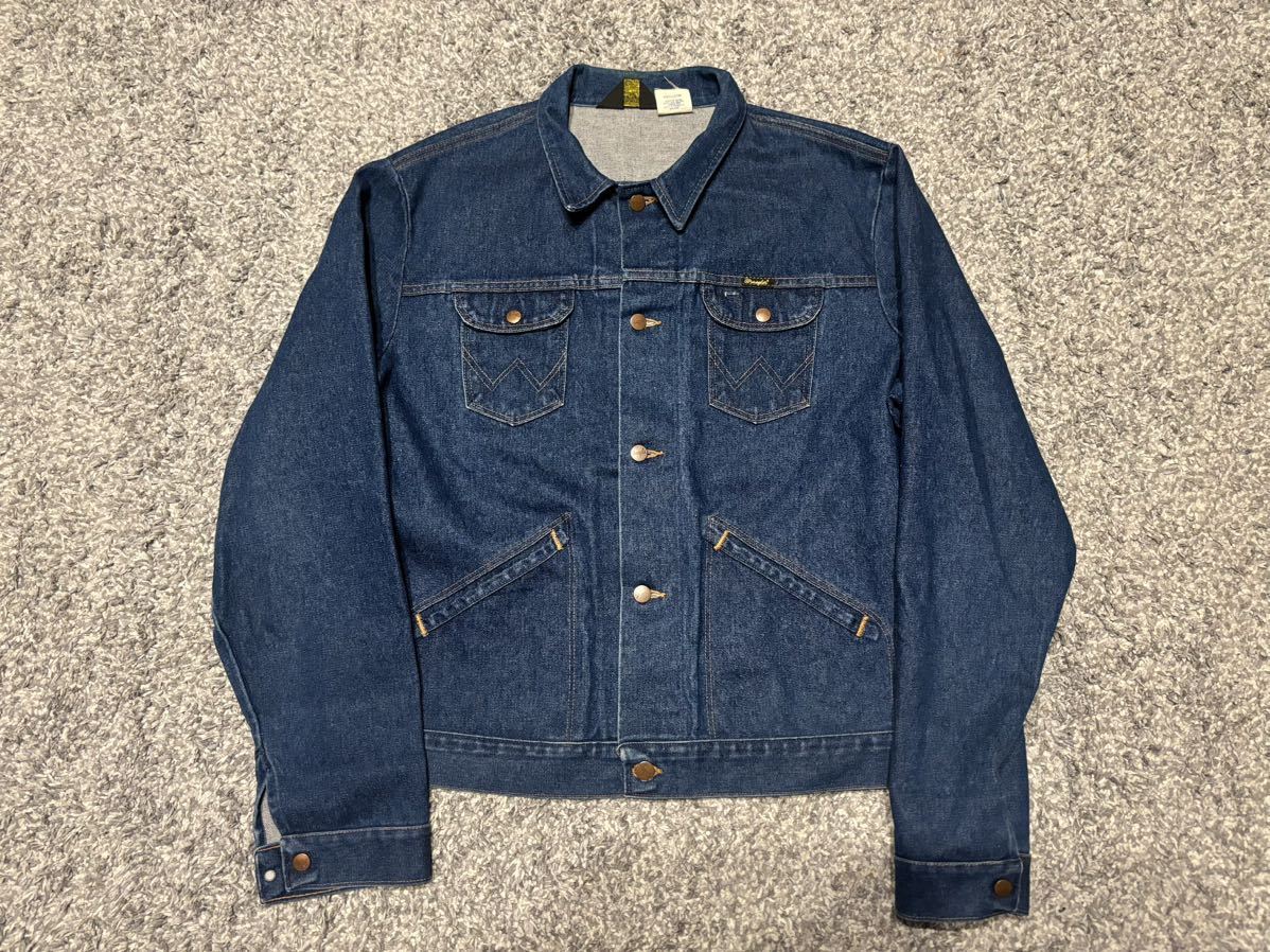 サイズ50! 80s Wrangler USA製 黒タグ デニムジャケット ビンテージ 
