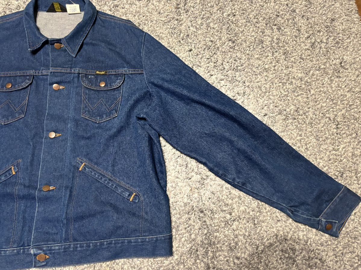 サイズ50! 80s Wrangler USA製 黒タグ デニムジャケット ビンテージ 