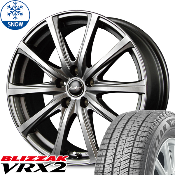 新品 シエンタ 10系 BS BLIZZAK VRX2 185/65R15 15インチ ユーロスピード V25 6.0J +43 5/100 スタッドレス タイヤ ホイール セット 4本