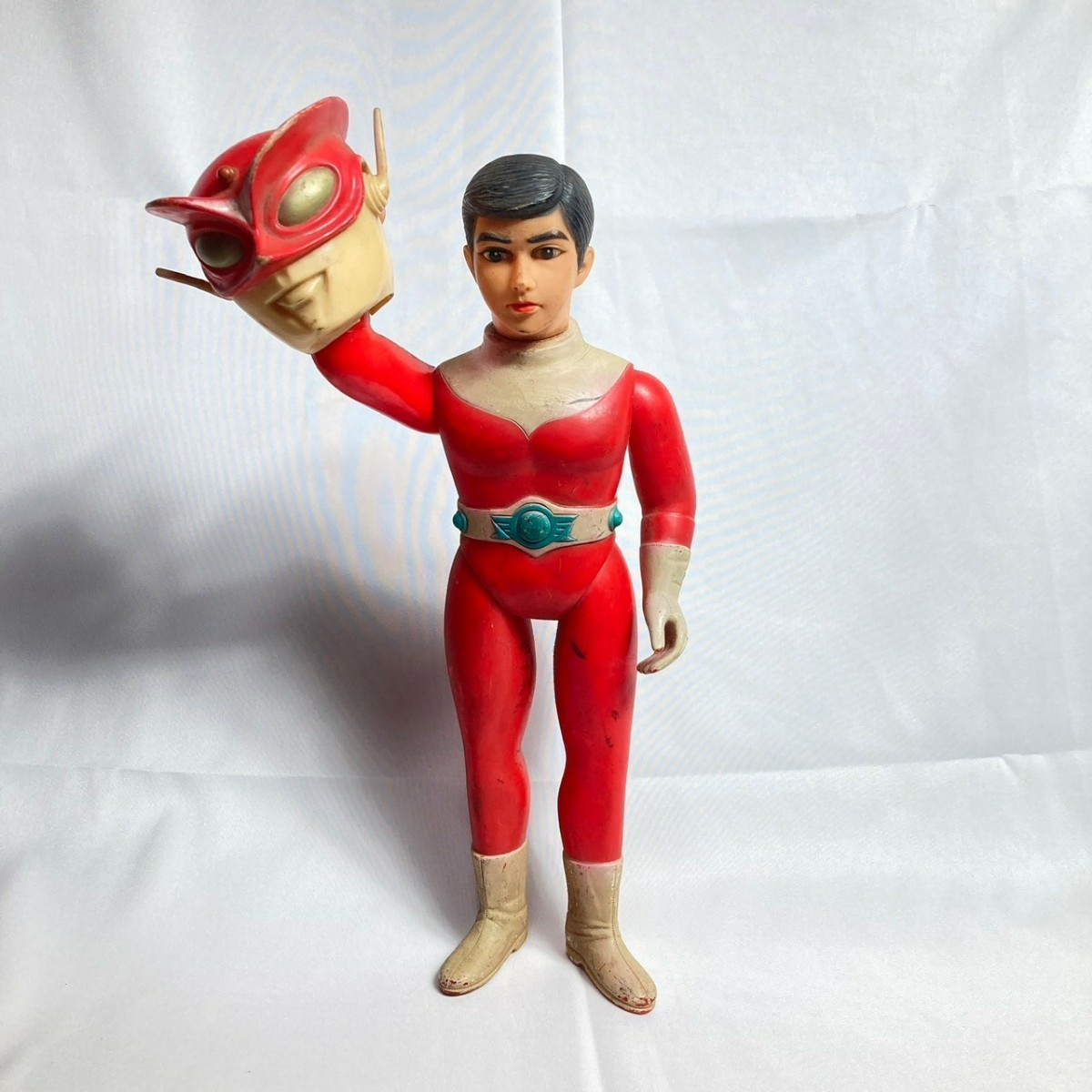 レッドマン ブルマァク 円谷プロ ソフビ 約30cm 面取れ 昭和レトロ 