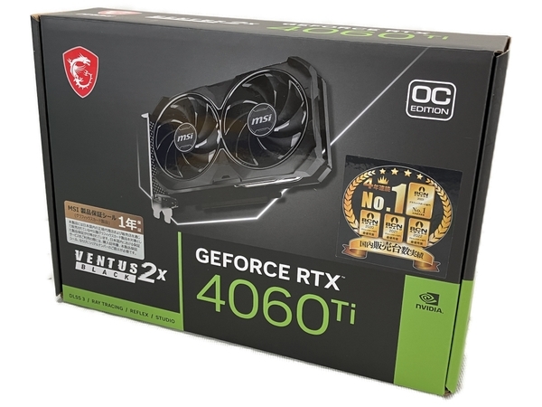 MSI GeForce RTX 4060 Ti VENTUS 2X BLACK 16G OC グラフィックボード PC周辺機器 未使用 W8261712