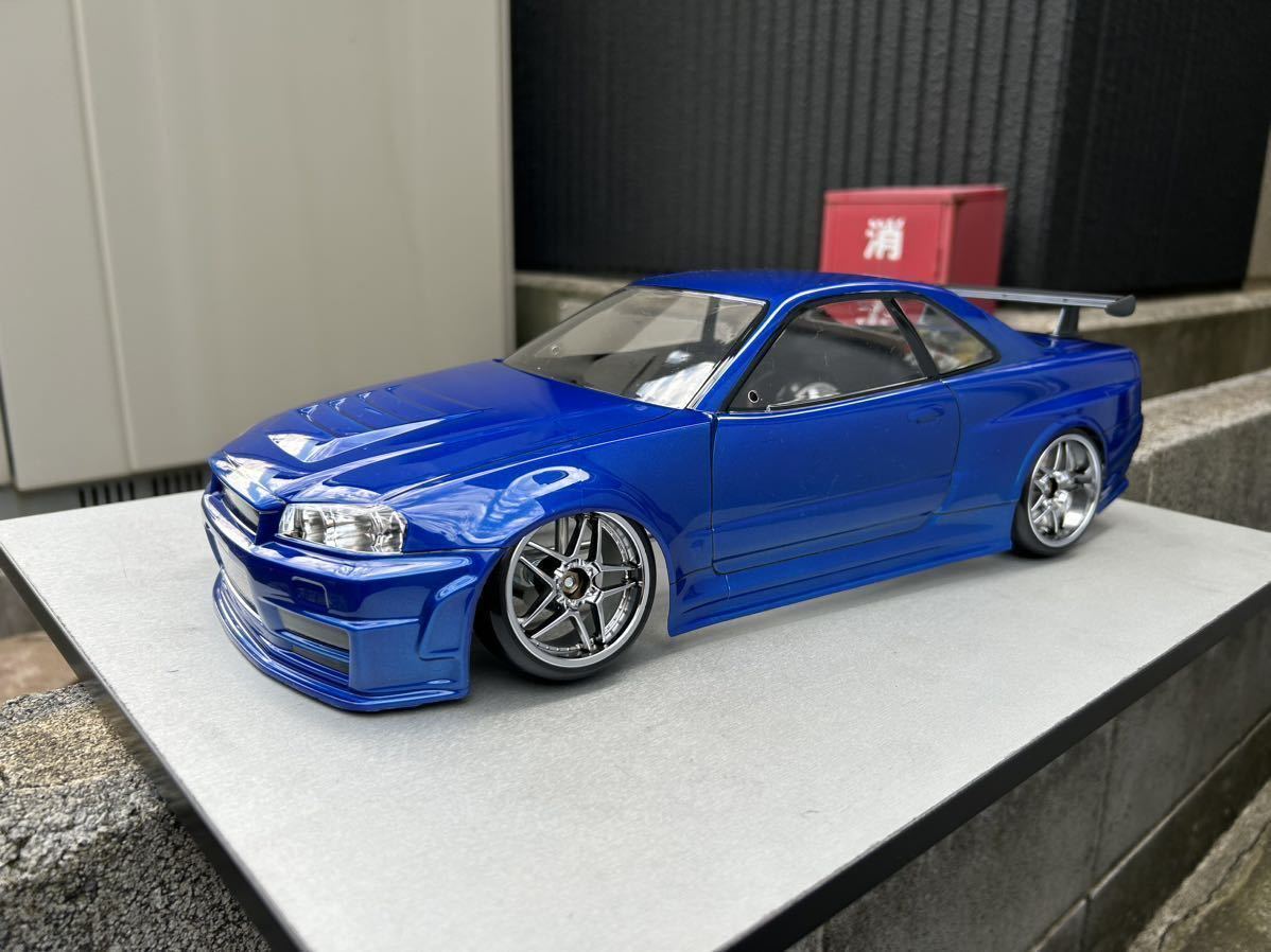 スカイライン GT-R R34 タミヤ ラジコン ボディ TAMIYA 190mm RC 塗装