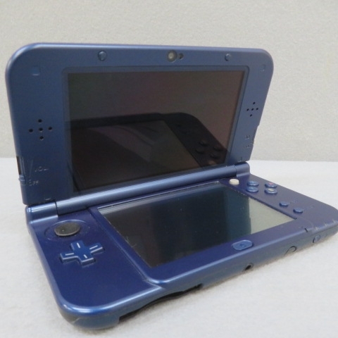 C344☆任天堂 Newニンテンドー3DS LL メタリックブルー 本体/充電器