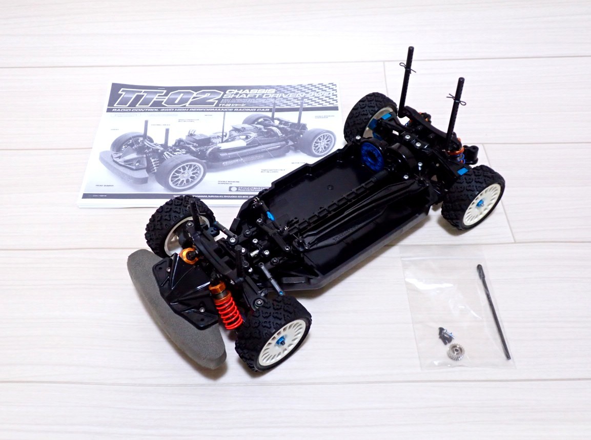 1/10 タミヤ TT02 ラリー仕様 シャーシ オプションパーツ付 タミヤ TT
