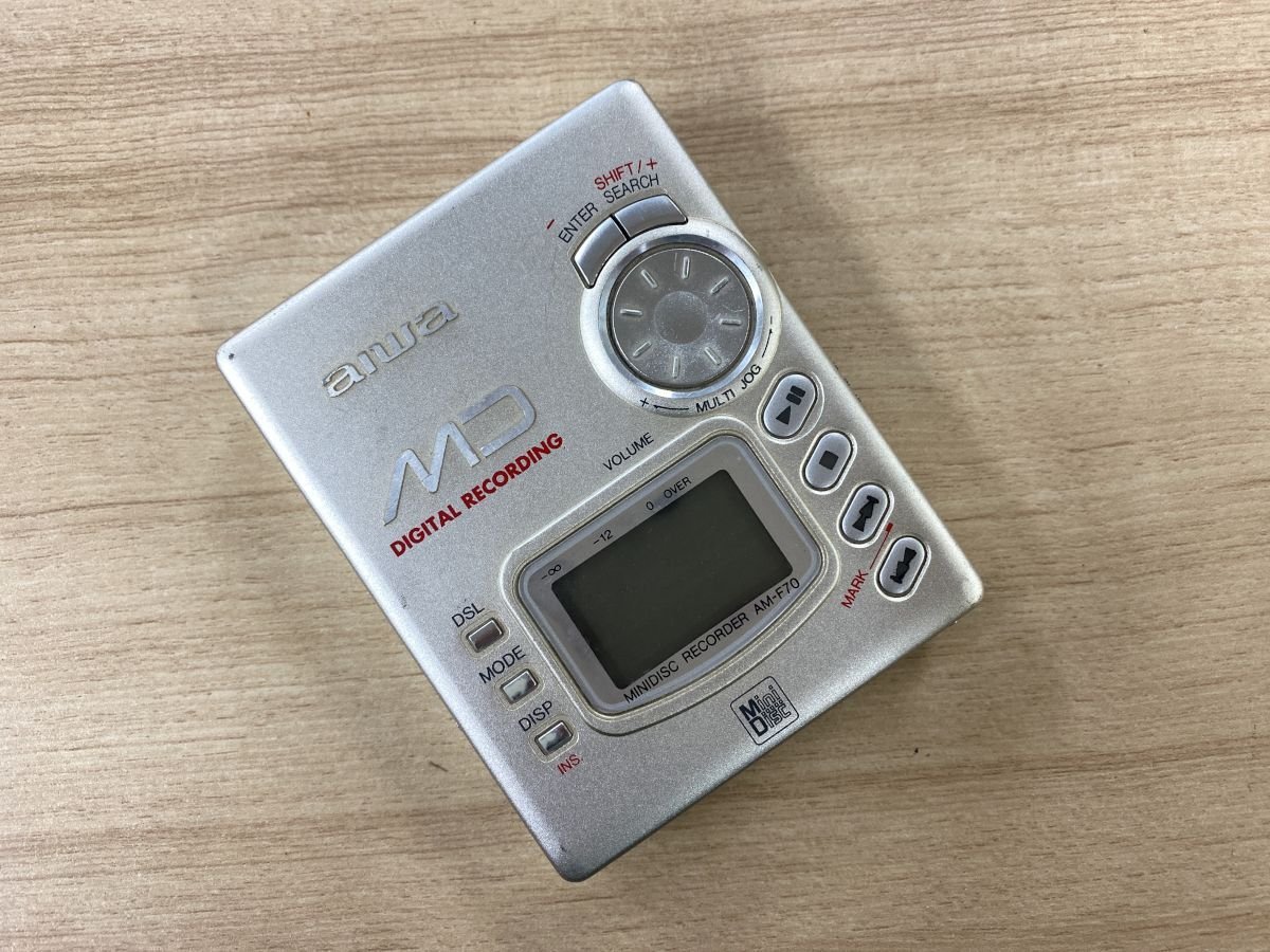 AIWA AM-F70 アイワ ポータブルMDプレーヤー◇ジャンク品 [1910JW