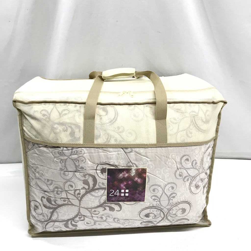 DL　ダブル 掛け布団 西川リビング 1.7kg 羽毛掛けふとん TFP06 フェザー ダウン　93% フェザー 7％　布団 寝具 190x210cm 梶D1111-8