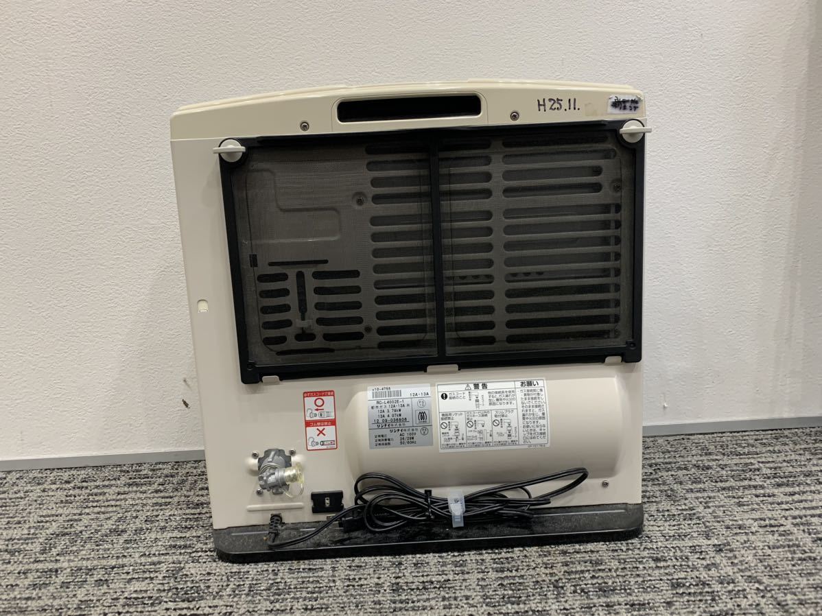 送料無料，本物保証 【1000円スタート!!】 東京ガス リンナイ TOKYO GASS Rinnai 12A-13A ガスファンヒーター 104755 RR-4013S-X