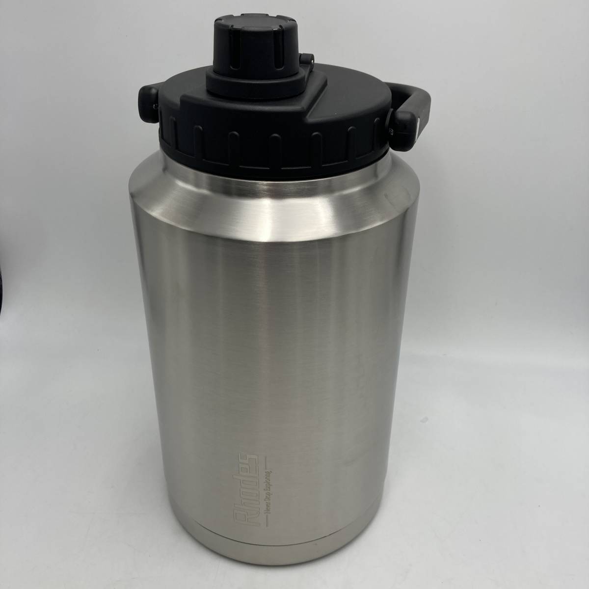 【美品】キャンプジャグ(R Rhodes)水筒 3.8リットル 大容量 直飲み 注ぎ飲み ダブル ステンレスボトル/Y12996-Q3