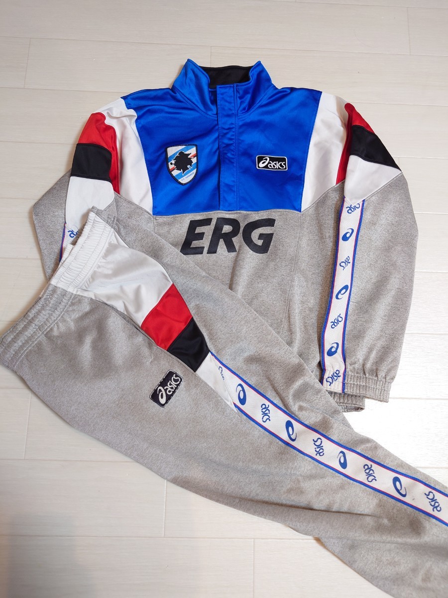 ASICS　90 サンプドリア　トレーニングセットアップ　上下　セリエA　フリット