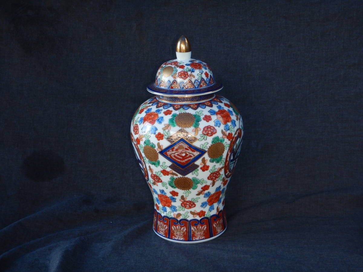 有田焼 伊万里 十錦茶壺 十錦茶壷 蓋付色絵磁器 色絵磁器 飾り壷 秀峰 