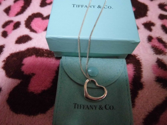 美品 TIFFANY＆Co オープンハートネックレス 約40㎝ ネックレス 