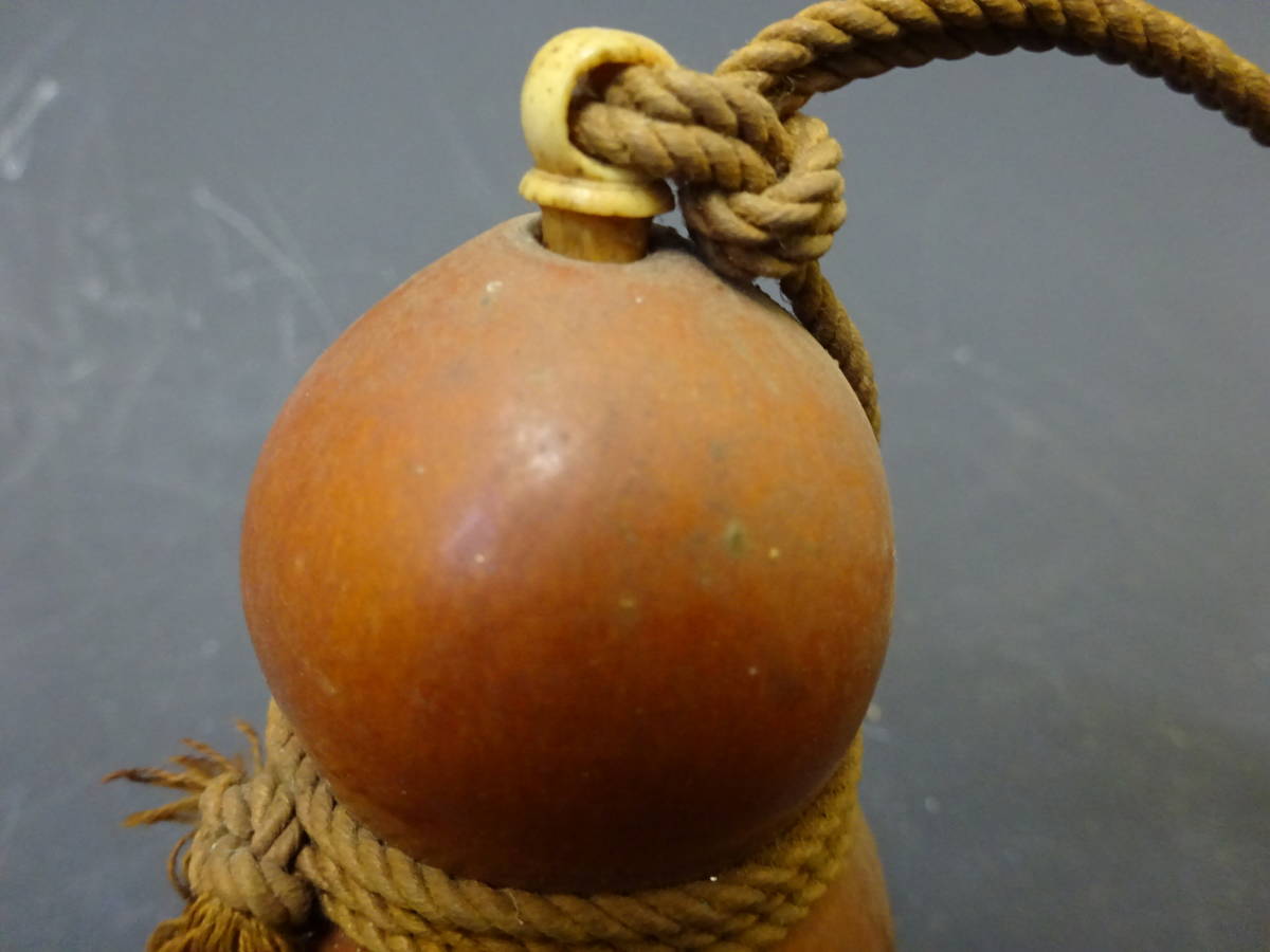 時代提げ物 古瓢箪 徳利 根付 薬入 D 9805 時代提げ物 古瓢箪