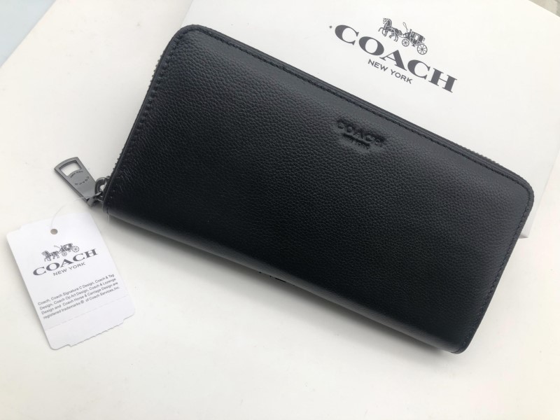 メンズ COACH SIGNATURE ACCORDION ラウンドファスナー