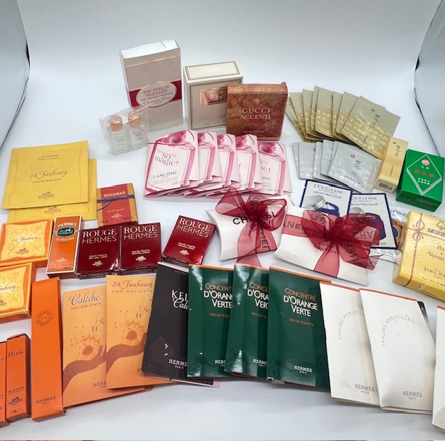 S2694【大量】ブランド 香水 化粧水等 61点セット まとめ エルメス シャネル ディオール グッチ ランコム ジャンパトゥ 雪花秀 他 サンプル