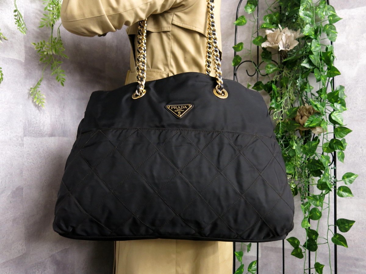激安買取 相場 ○超美品○PRADA プラダ○キルティング ポコノ ナイロン 