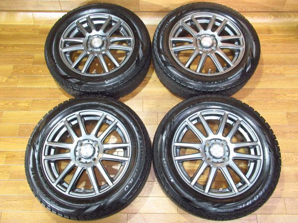 数量限定，限定セール dp Devotion 5.5J-15+50 100/4H ICE ASIMMETRICO 185/60R15 15インチアルミホイール+スタッドレスタイヤ4本フィット/シャトル/グレイス(スタッドレスタイヤ)｜売買されたオークション情報、yahooの商品情報を 4穴