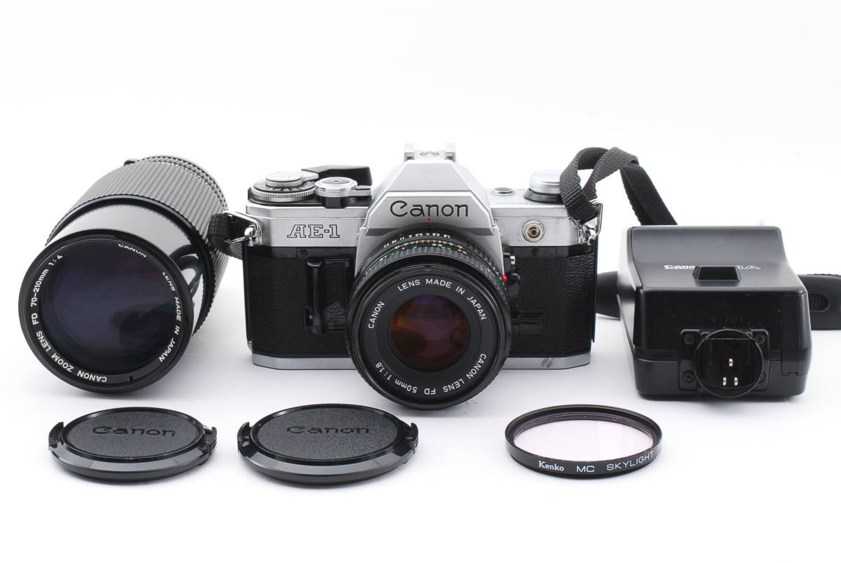 Canon AE-1 ブラック レンズ付 FD50mm 1.8 動作品 一眼レフ カメラ