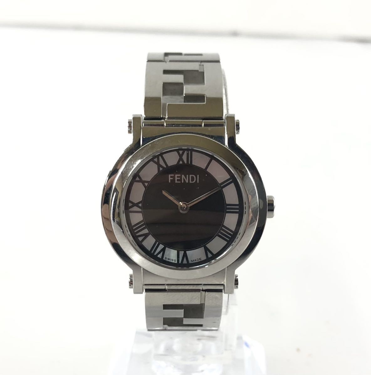 SK1065】FENDI フェンディ 6100L Qz クォーツ シルバー系 レディース