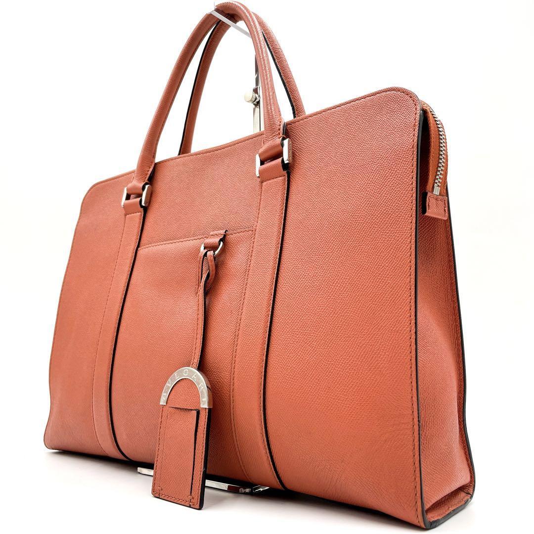 1円〜 BVLGARI ブルガリ ビジネスバッグ ブルガリマン レザー 黒