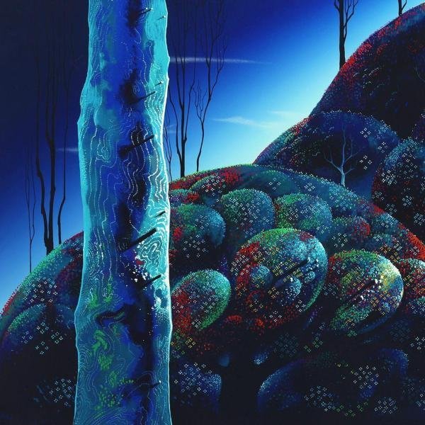 真作】【WISH】アイベン・ロール Eyvind Earle「月光のユーカリ