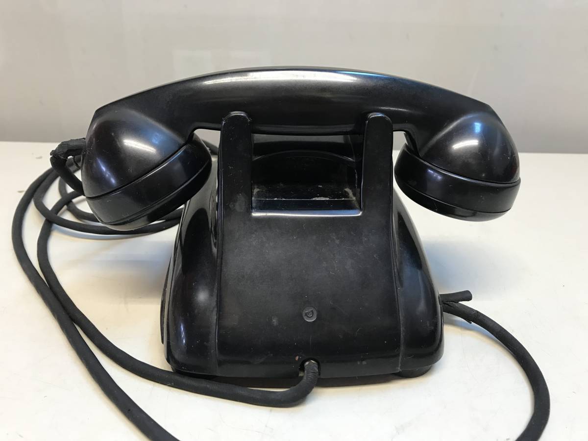 定番，送料無料 YIU-272 昭和レトロ 黒電話 ダイヤル電話 4-A TEL 日本電信