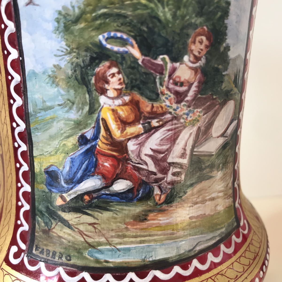  ヴェネチアングラス 銅赤ガラス 金彩 イタリア ムラノ_4