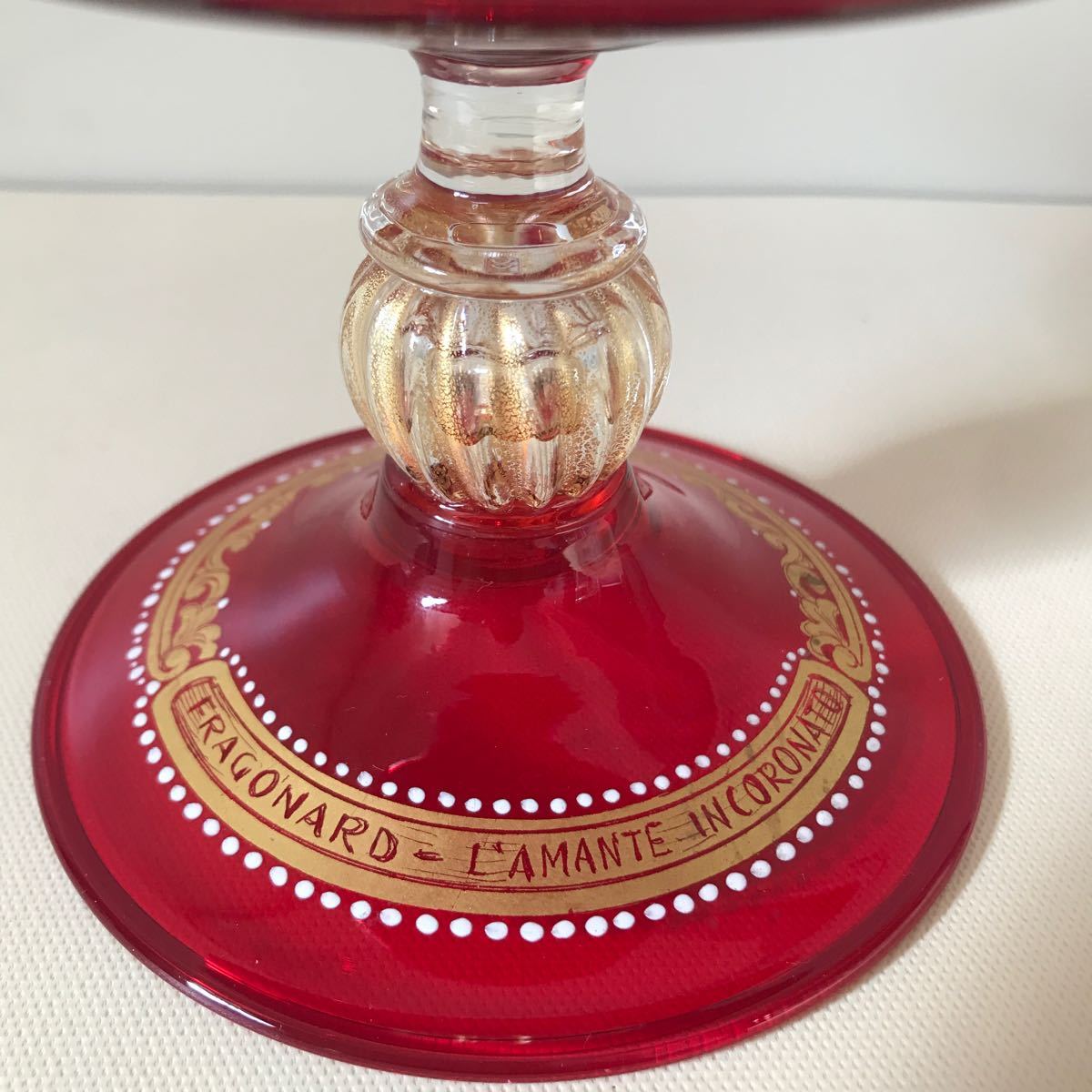  ヴェネチアングラス 銅赤ガラス 金彩 イタリア ムラノ_5