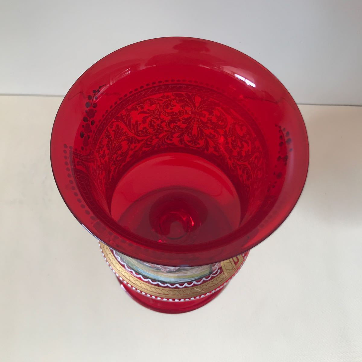  ヴェネチアングラス 銅赤ガラス 金彩 イタリア ムラノ_7