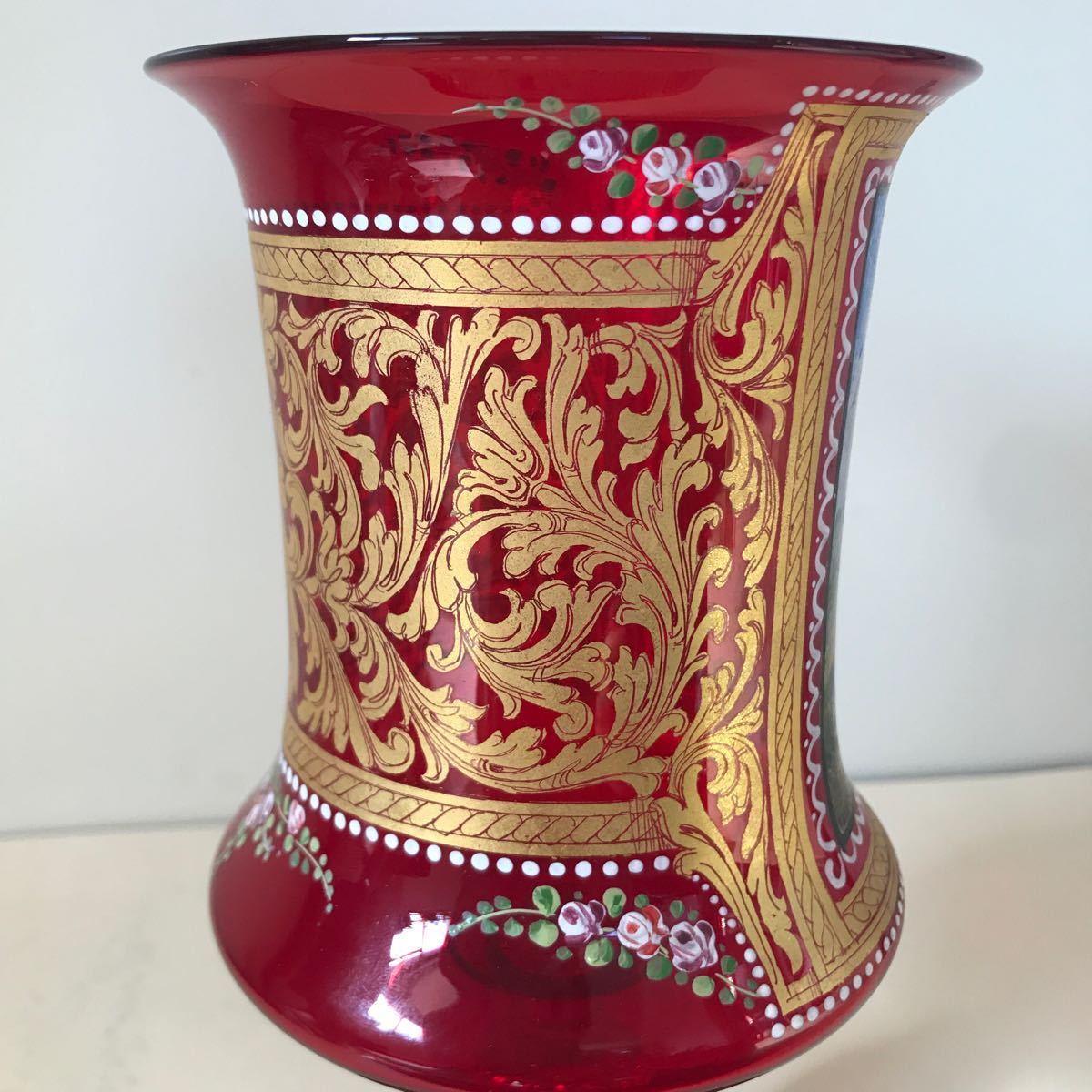  ヴェネチアングラス 銅赤ガラス 金彩 イタリア ムラノ_9