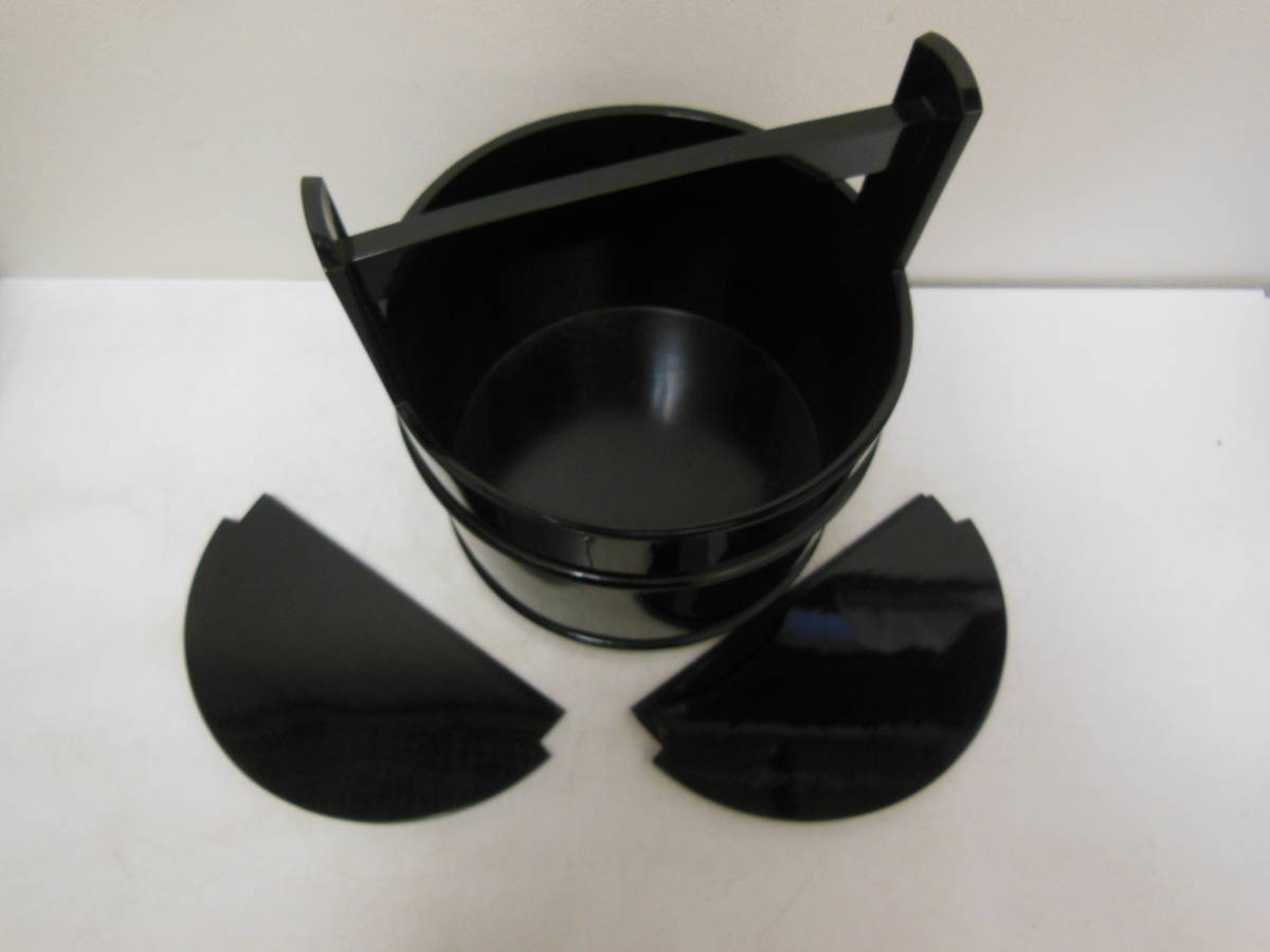 輪島塗 手桶水指 高橋秋峰 茶道具 共箱 輪島塗 手桶水指 高橋秋