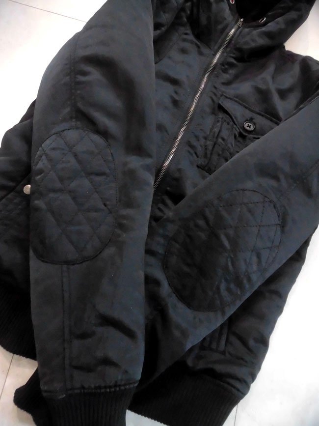 DIESEL ディーゼル フード付き 中綿ジャケットS/ミリタリーブルゾン
