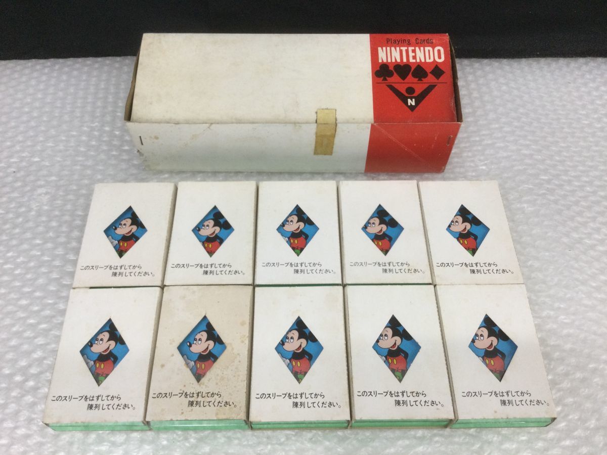 D753-60【未使用保管品 希少 激レア10個入り】②任天堂(ニンテンドー)ディズニートランプカード ミッキー柄 Nintendo/店舗用箱付きt