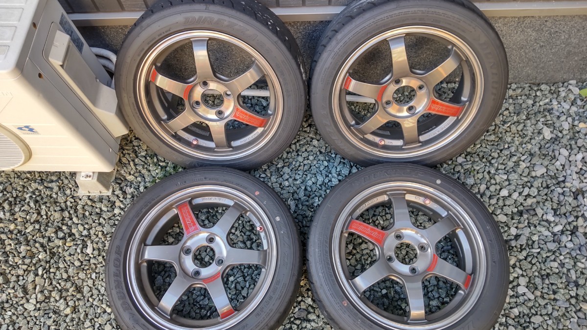 RAYS TE37 SONIC SL 15インチ 5.5J +44 PCD100 4H ディレッザZⅢ 165 