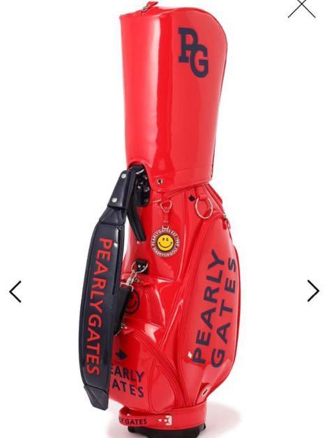 新品未使用】パーリーゲイツ エナメル キャディバッグ レッド 赤