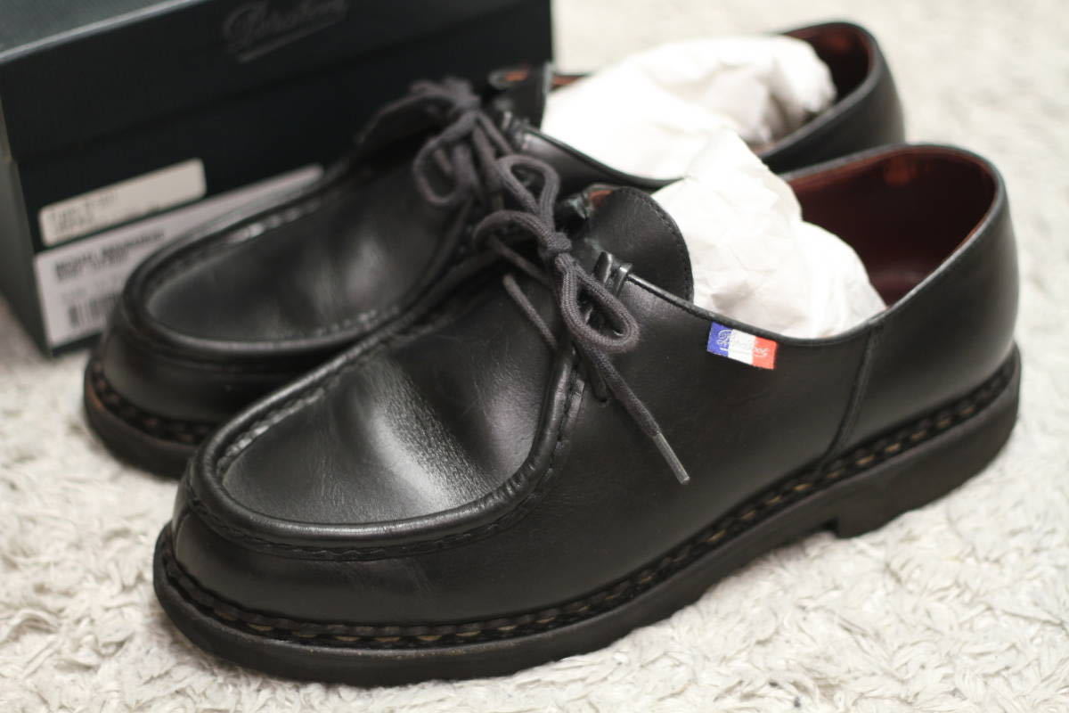 美品/国旗タグ】PARABOOT MICHAEL BBR 40.5(フランス国旗 トリコロール