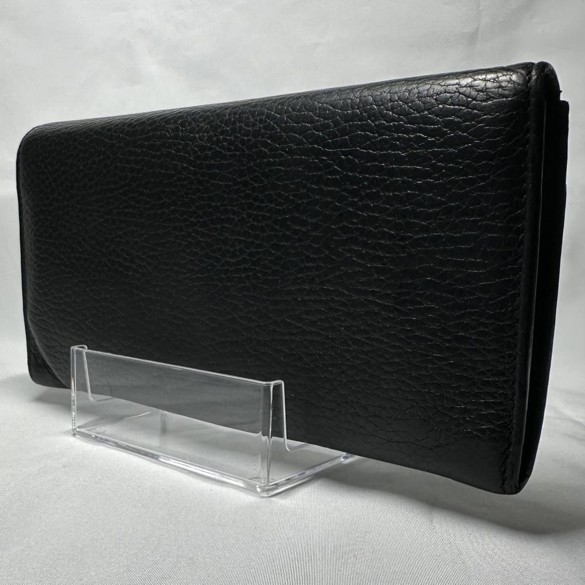 グッチ 長財布 ラウンドジップ GGシマ ロゴプレート インター