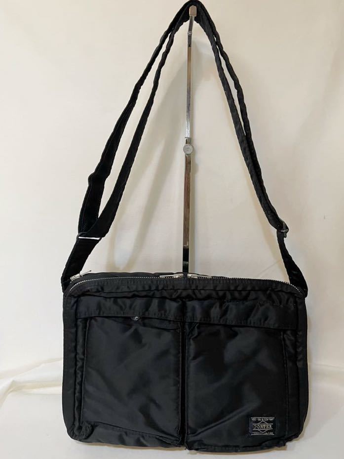 ☆即決 ポーター タンカー ショルダーバッグ ダブルファスナー 黒