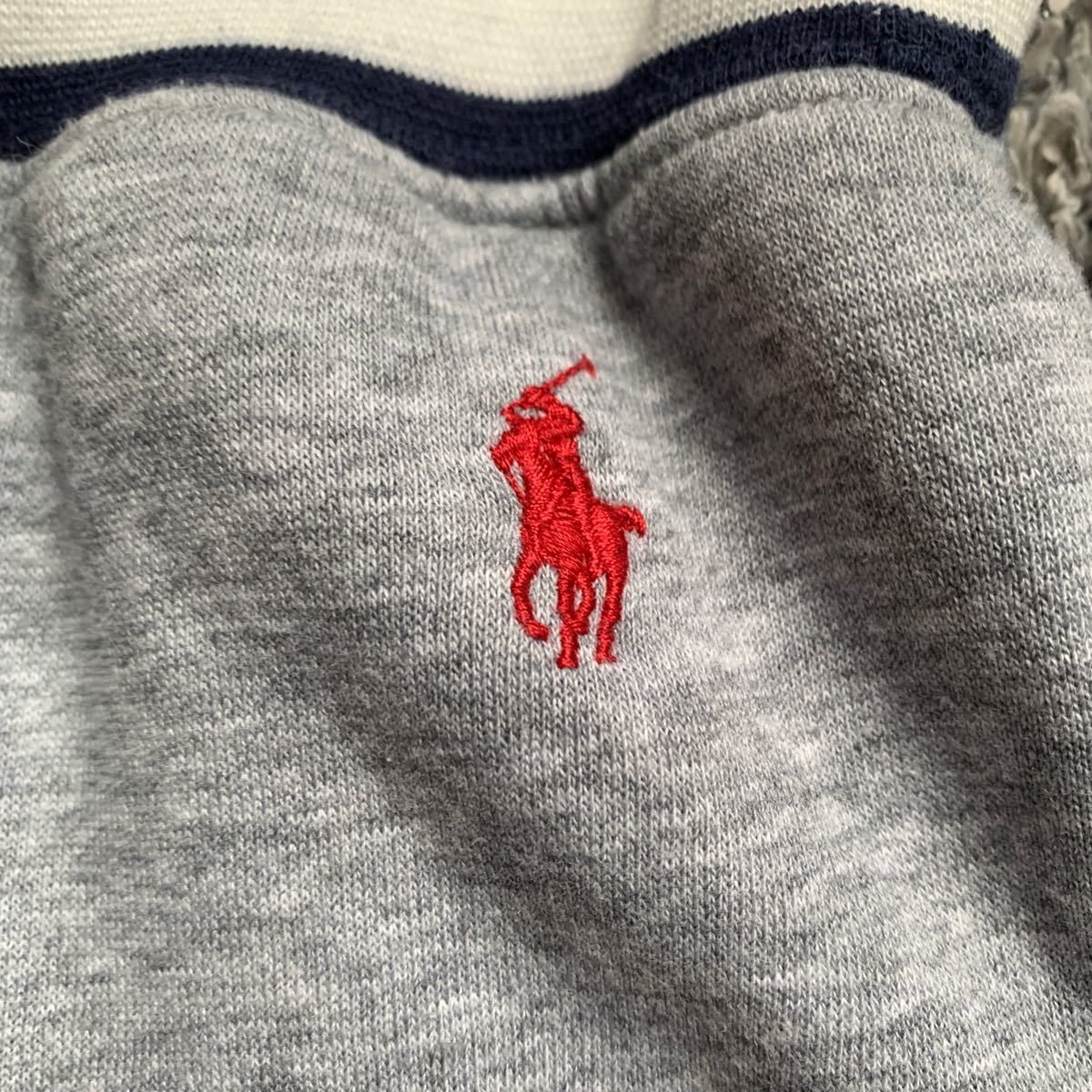 RALPH LAUREN ラルフローレン L 灰色 グレー 紺 中古 スウェット 古着 