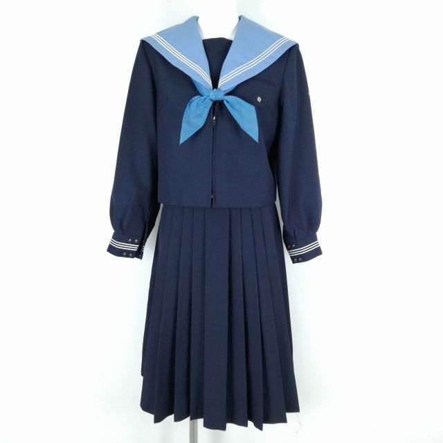  1円 セーラー服 スカート スカーフ 上下3点セット 160A トンボ 冬物 白3本線 女子 学生服 中学 高校 紺 制服 ランクC NA7698(学生服)｜売買されたオークション情報、yahooの商品情報をアーカイブ公 学生服