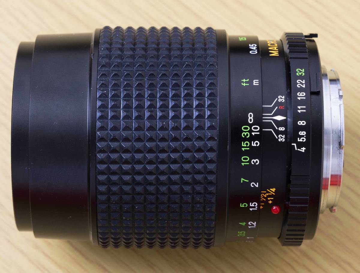 MD MACRO ROKKOR 100mmF4 等倍用リングとフード付き　かなり綺麗