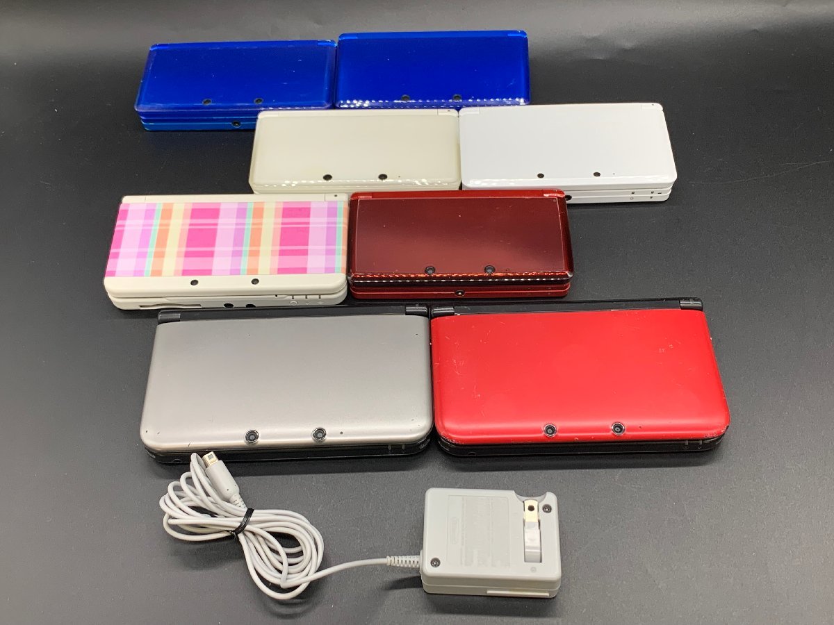 1円～【ジャンク・現状品】Nintendo 3DS 6台/ 3DS LL 2台 計 8台セット ニンテンドー ゲーム機 動作不良/不明/難有り等 [292-1219-2T7]