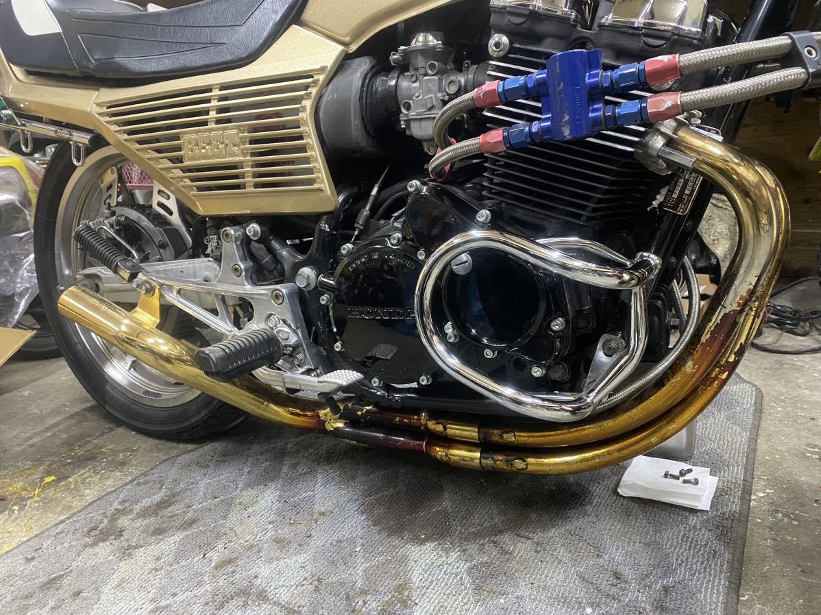 CBX400Fマッドエンデ管 ゴールド 金メッキ MAD STAR マフラー cbx