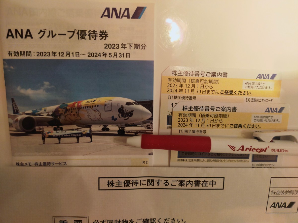 ANA(全日空)株主優待券5月発行(有効期限:2025⁄6⁄1～2026