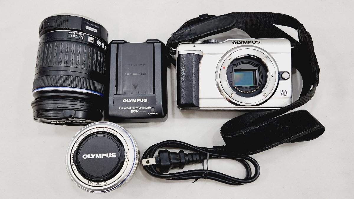 △ジャンク OLYMPUS PEN E-PL1 14-42mm ダブルズームキット オリンパス